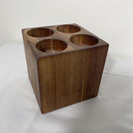 WOOD BLOCK TEALIGHT HOLDER