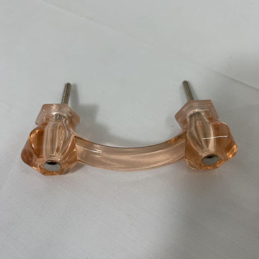 PINK DEPRESSION GLASS PULL HANDLE
