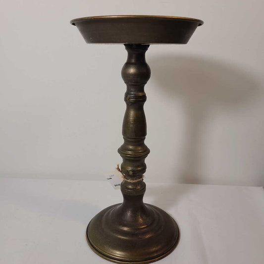 Antique Brass Tone Candle Holder
