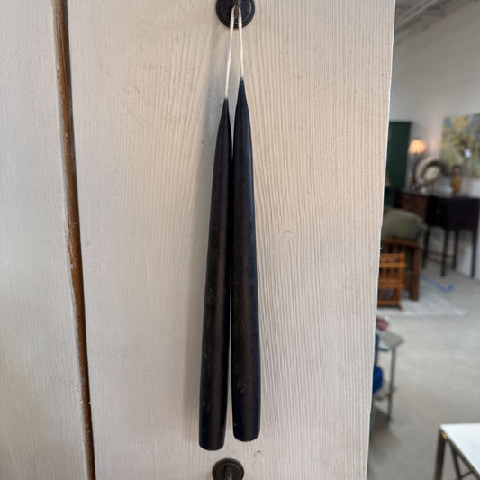 10" PAIR OF TAPER CANDLES - BLACK