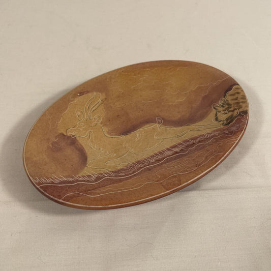 HAND CARVED SOAPSTONE DISH