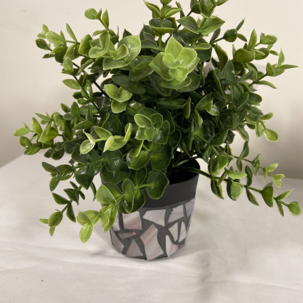 MOSAIC POT - FAUX GREENERY - LARGE