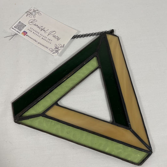 STAINED GLASS - TRIANGLE; FLAT BUTTERFLY