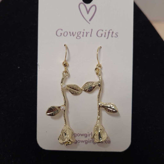Earrings - Rose Stem