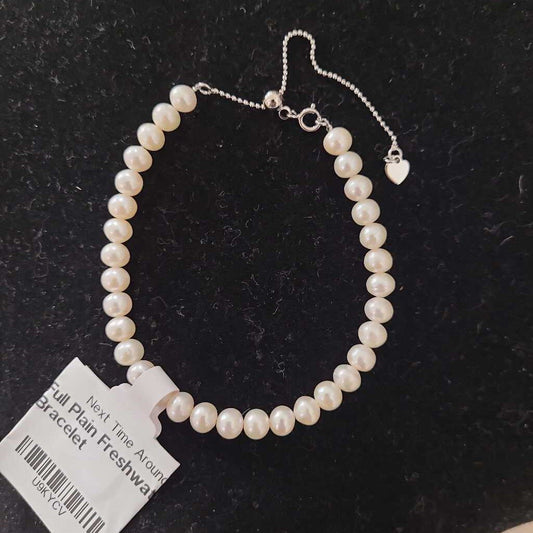 Full Plain Freshwater Pearl Bracelet