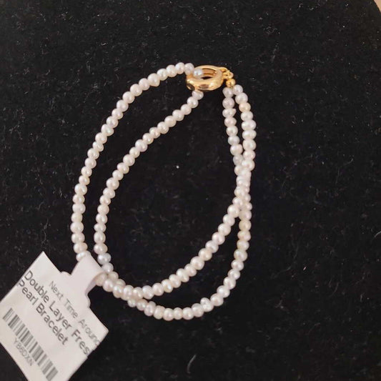 Double Layer Freshwater Pearl Bracelet