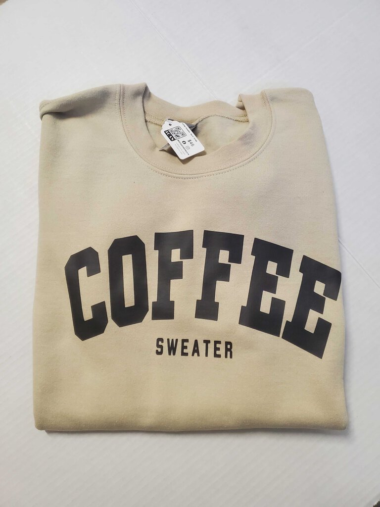 Coffee Sweater-Sand-Large