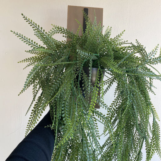 FAUX HANGING FERN IN WALL PLANTER