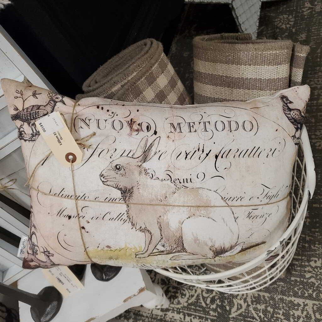 French Vintage Inspired Lumbar Cushion