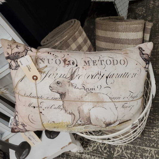 French Vintage Inspired Lumbar Cushion