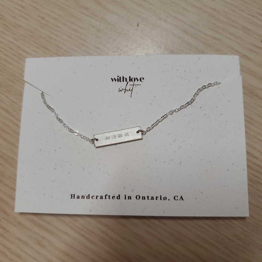 STERLING SILVER MAMA BRACELET