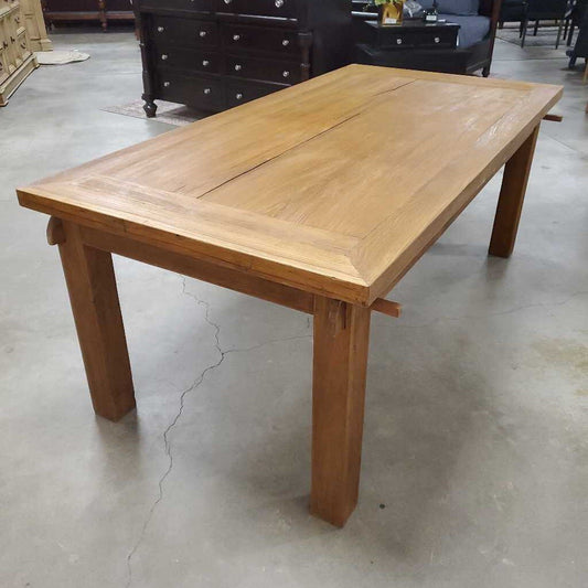 RECTANGULAR TEAK TABLE * CONDITION NOTED