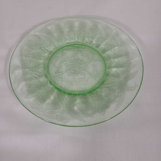 JEANNETTE POINSETTIA GREEN 6" PLATE