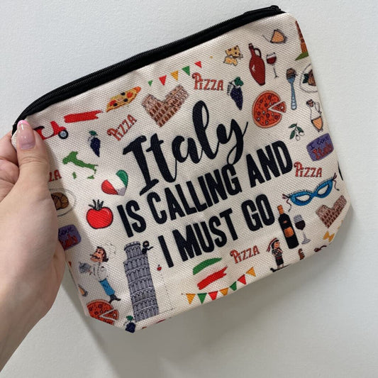 "Italy is calling..." zippered pouch