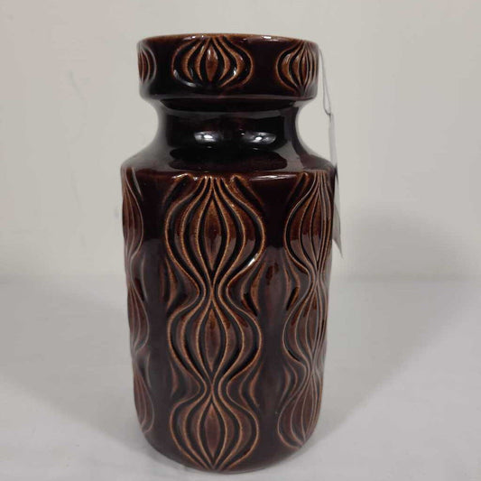 SCHEURICH BROWN ROLLER VASE WITH ONION