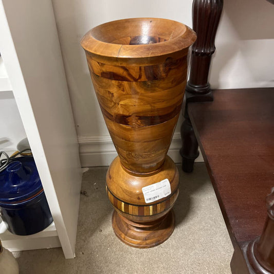 HAND TURNED WOODEN VASE