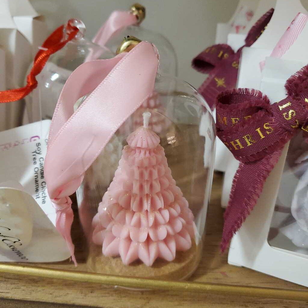 Soy Candle Cloche Tree Ornament