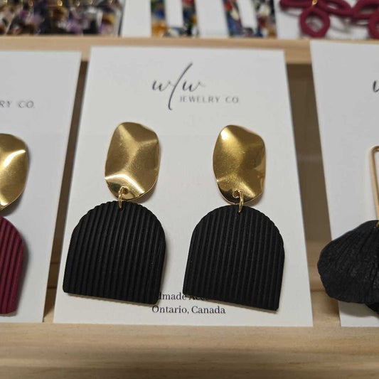 MARIE RIBBED DANGLE - BLK