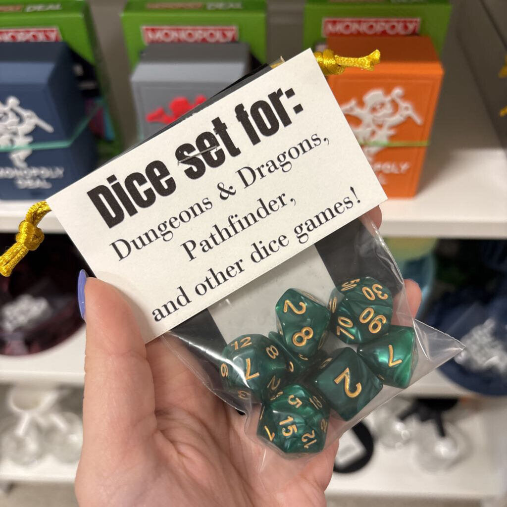 D&D DICE SET - GREEN/BLUE