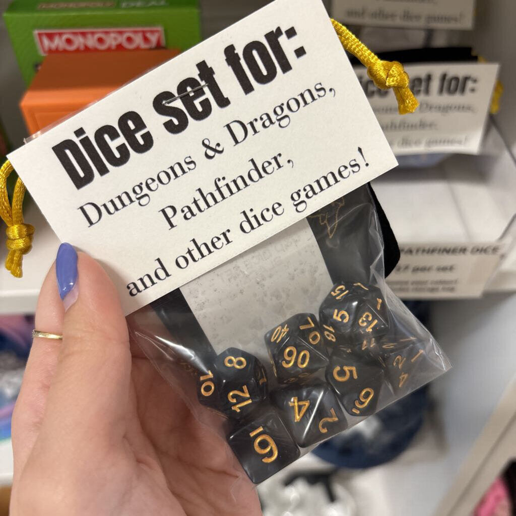 D&D DICE SET - BLACK