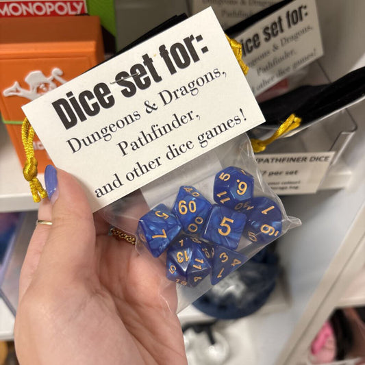 D&D DICE SET - BLUE/BROWN