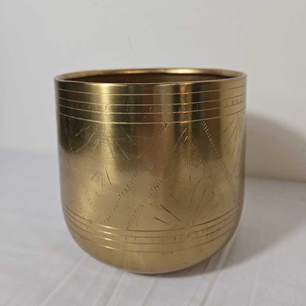 TULUM GOLD ETCHED POT