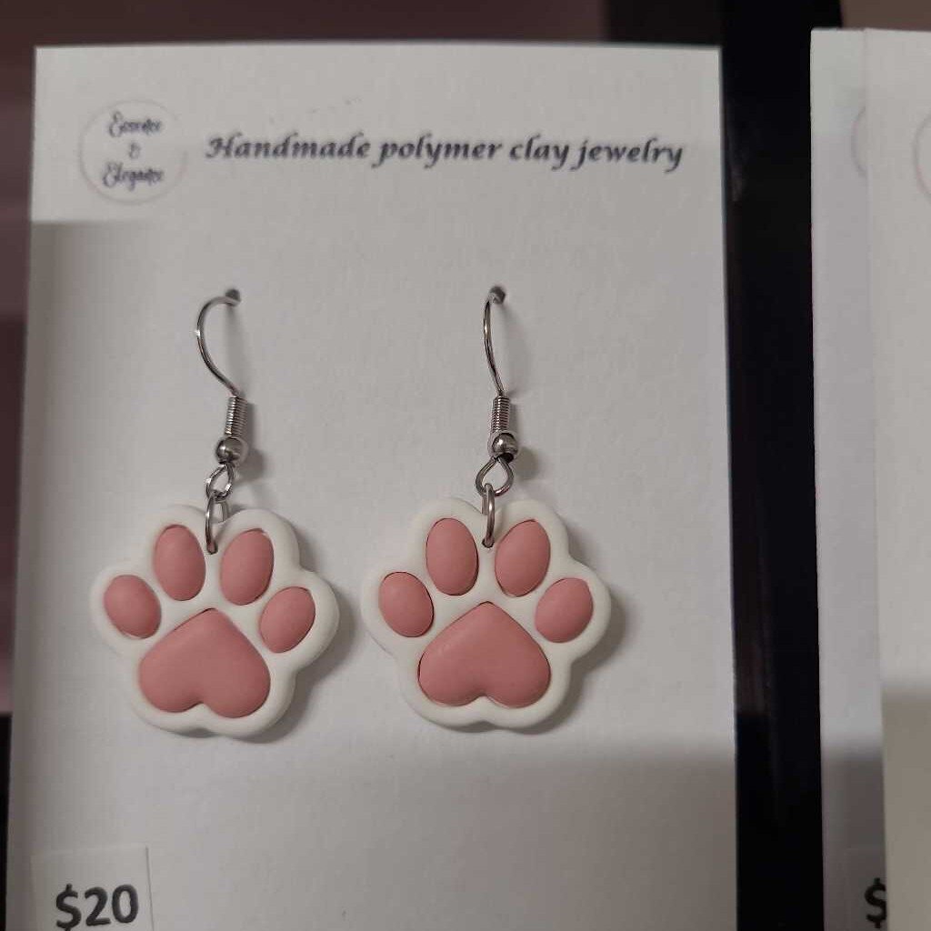 PAW PRINT SILVER - WHITE/PINK
