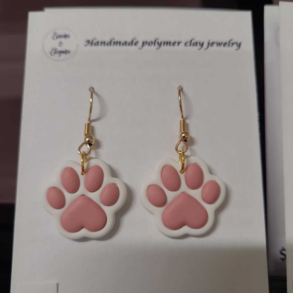 PAW PRINT GOLD - WHITE/PINK