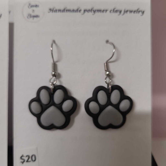 PAW PRINT SILVER - BLACK/GREY