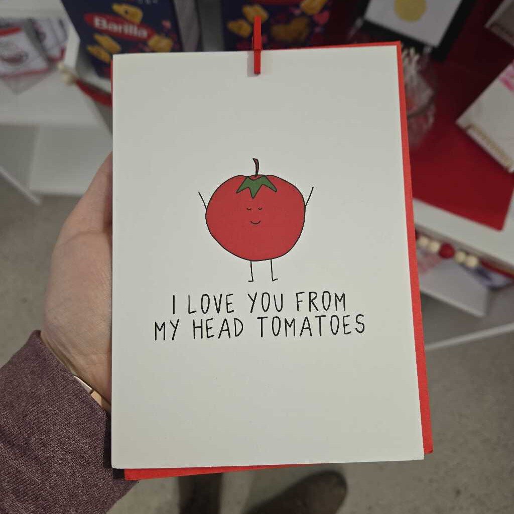 Card - " My head tomatoes "