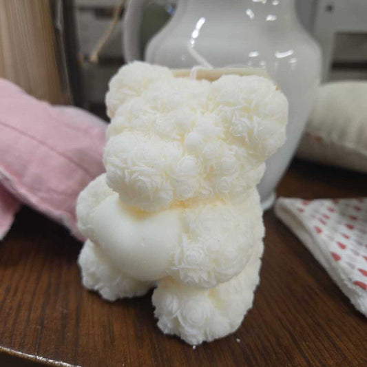 Valentines Bear Soy Pillar Candle