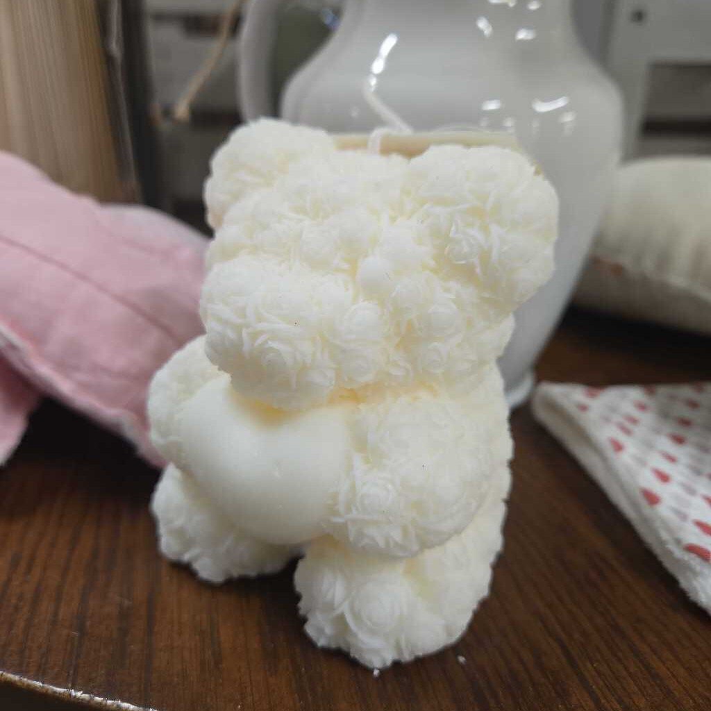 Valentines Bear Soy Pillar Candle