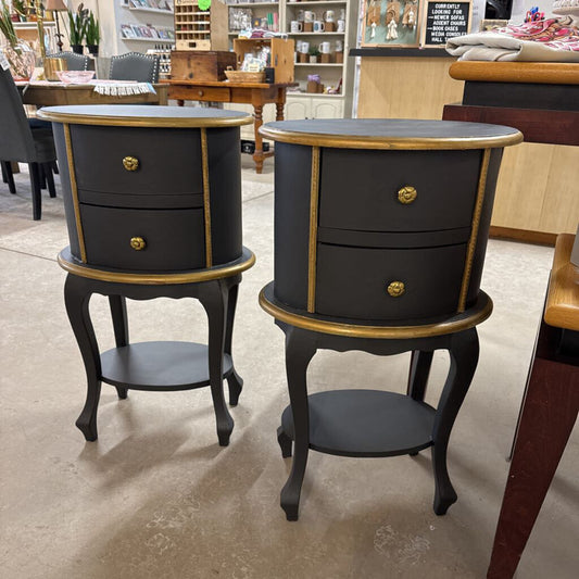 PR NEWLY PAINTED FRENCH SIDE TABLES