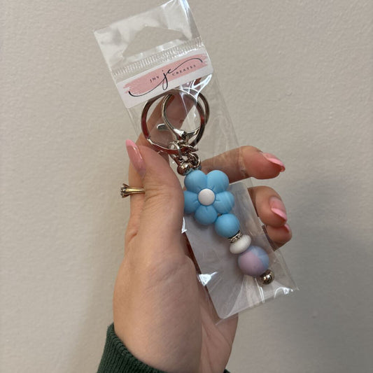 Keychain - Puffy Flowers