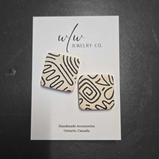 ABSTRACT SQUARE EARRINGS