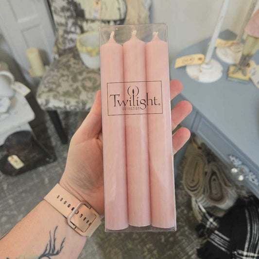 Twilight Pink Dinner Candles - Box of 6