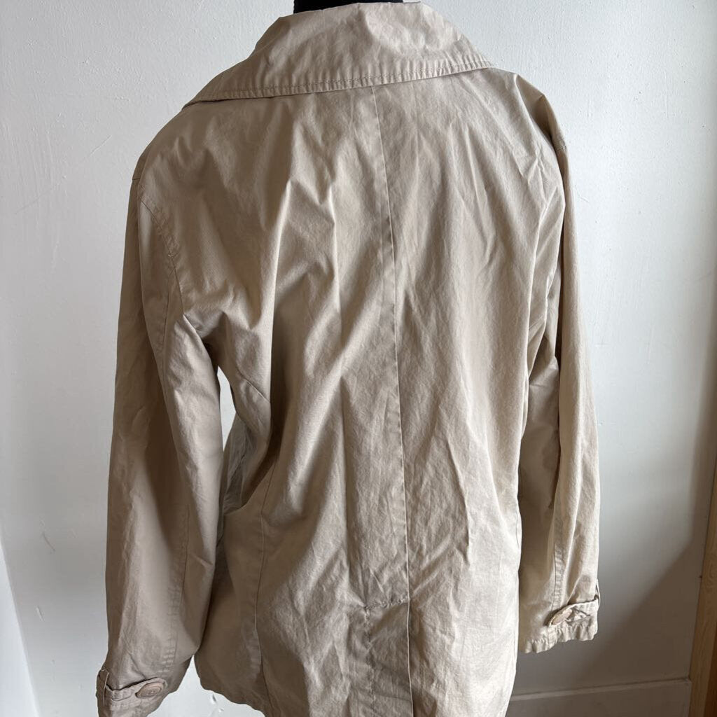 SPRING DOUBLE-BREASTED COAT W/FLORAL LINING