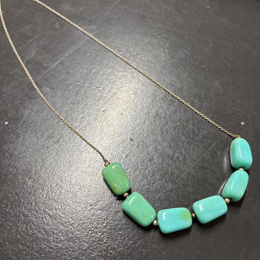 AQUA BEAD NECKLACE