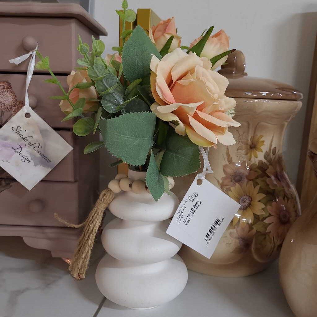 Modern Bubble Vase with Floral