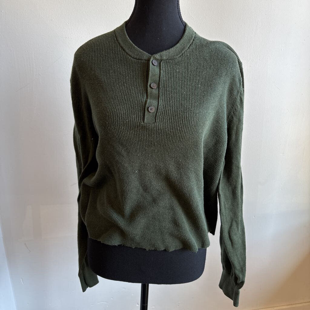 CROPPED GREEN SWEATER