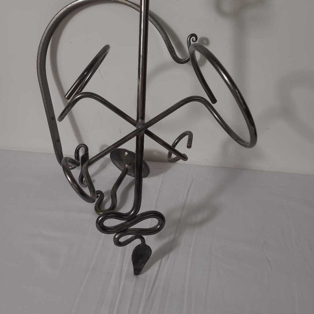 3PC METAL WALL MOUNTED WINE RACK