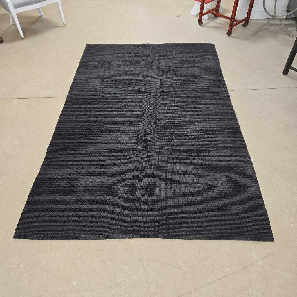 60" X 92" BLACK JUTE URBAN COTTAGE RUG