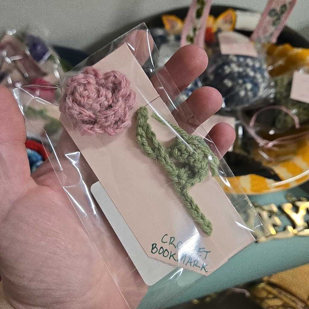 Crochet Rose Bookmark