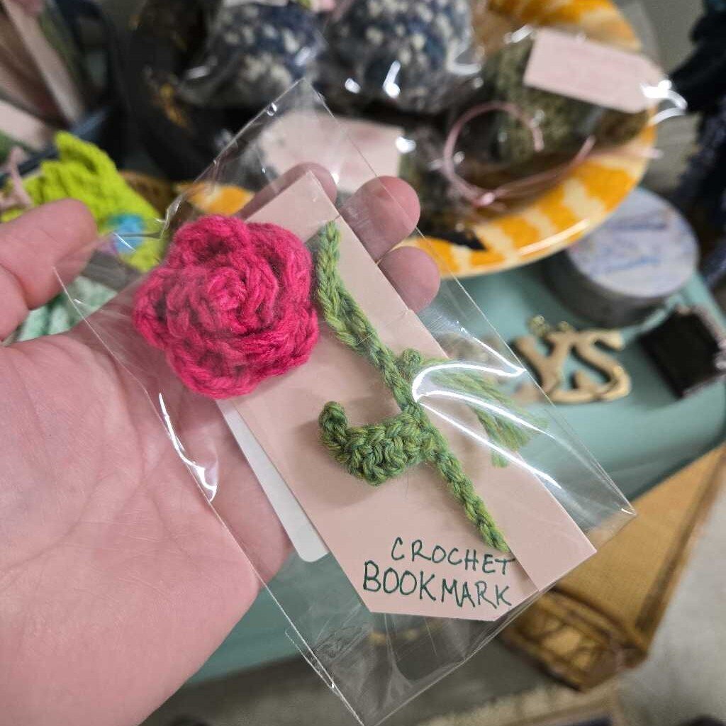 Crochet Rose Bookmark