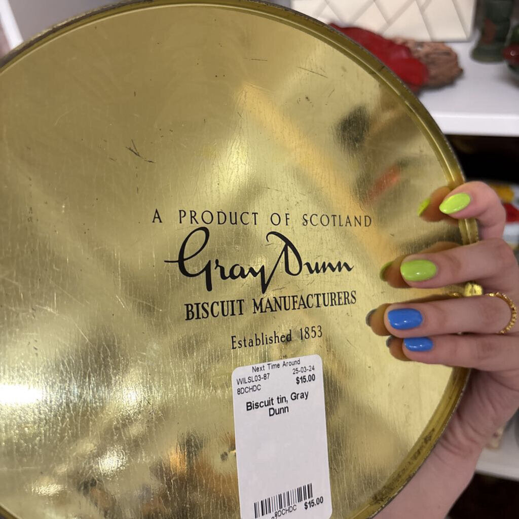 Biscuit tin, Gray Dunn