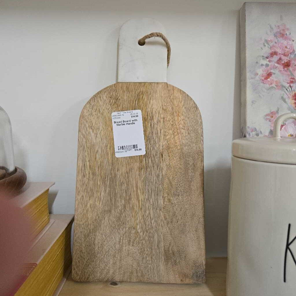 Bread Board with Marble Handle