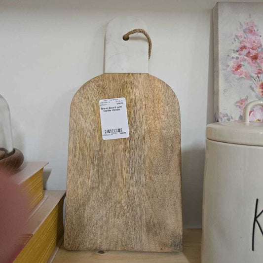 Bread Board with Marble Handle