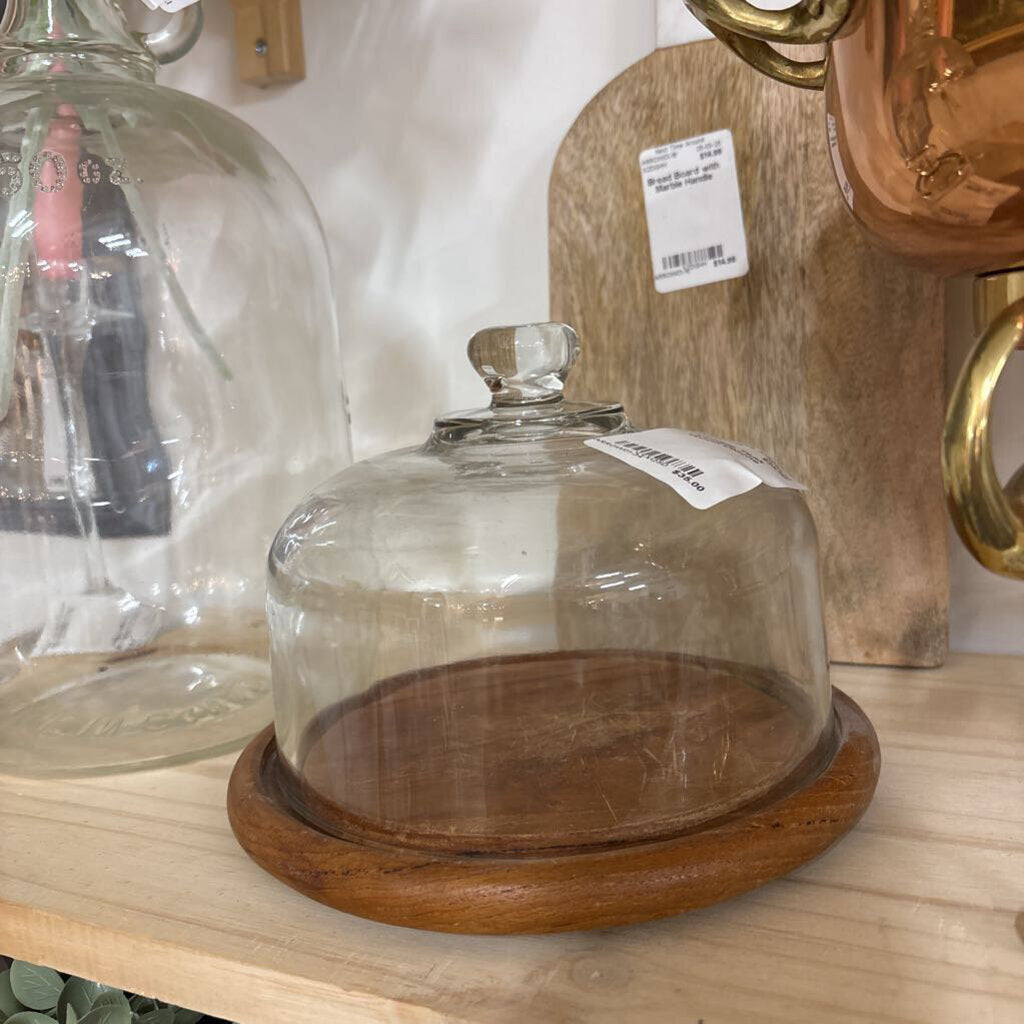 Vintage Teak Wood Cloche