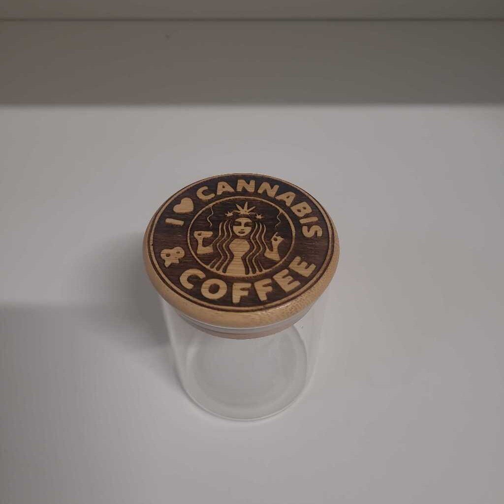 SM GLASS JAR - CANNA&COFFEE