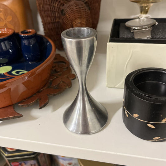 Pewter candlestick